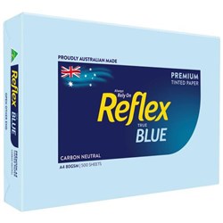 Reflex A4 80gsm Blue Colour Copy Paper, Pack of 500