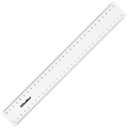 OfficeMax Plastic Ruler 30cm Clear