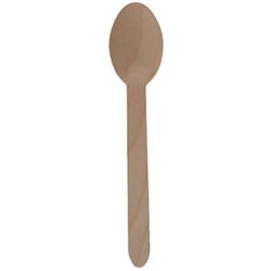Disposable Wooden Spoons 160mm, Pack of 100