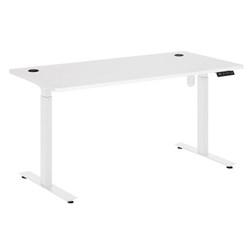 Amplify Electric Height Adjustable Desk Single Motor White Top 1800x800mm White Frame