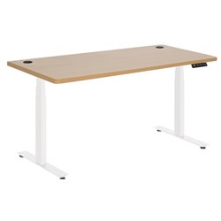 Amplify Rapid Assembly Electric Height Adjustable Desk Dual Motor 1800x800mm Beech/White