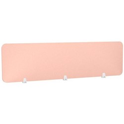 Boyd Acoustic Desk Screen 1800x400mm Blush Pink