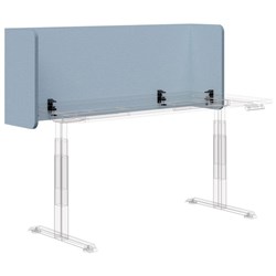 Fiord Acoustic Fold Wrap Around Desk Screen 1800x595mm Blue/Black