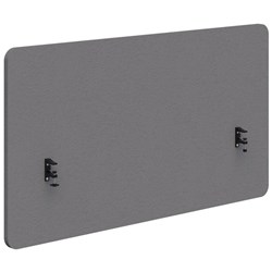 Fiord Acoustic Side Mount Desk Screen 800x1200mm Light Grey/Black