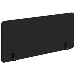 Fiord Acoustic Side Mount Desk Screen 1200x800mm Charcoal/Black