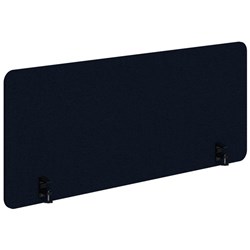 Fiord Acoustic Side Mount Desk Screen 1800x800mm Navy/Black