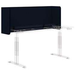 Fiord12 Acoustic Fold Wrap Around Desk Screen 1800x595mm Navy/Black