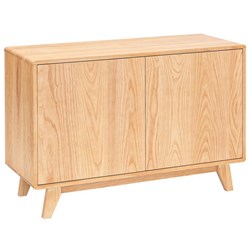 Akito American Ash Timber Credenza Two Door 1140x750mm Natural Stain