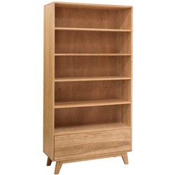 Akito American Ash Timber Bookcase 1000x1900mm Natural Stain