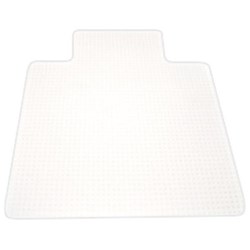 Marbig Deluxe Chair Mat Medium Pile Keyhole Shaped 1140x1340mm