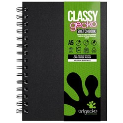 Art Gecko Classy Gecko A5 Spiral Sketch Book 150gsm 40 Leaves