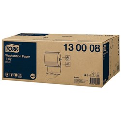 Tork W6 Wash Station Basic Hand Towels 130002 1 Ply Blue, Carton of 6 Packs 