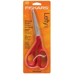 Fiskars Left Handed Scissors 200mm Red