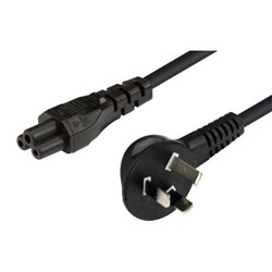 Dynamix Power Cord 3 Pin Flat Head to IEC C5 Female Connector 7.5A 2m Black