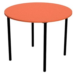 Zealand Round School Table 900x520mm Orange