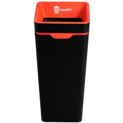 Method 60L Red Landfill Waste Bin With Open Lid