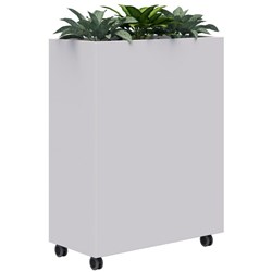 Fiord Mobile Planter Including Artificial Plants 900x1200mm White/Plants