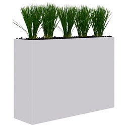 Fiord Planter Including Artificial Plants 1600x1200mm White/Grass