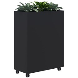 Fiord Mobile Planter Including Artificial Plants 900x1200mm Black