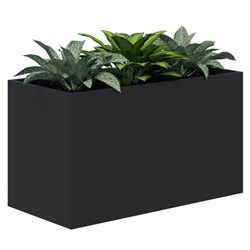 Fiord Planter Including Artificial Plants 900x600mm Black