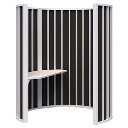 Connect 1 Person Focus Space 1620x1890mm Snow Velvet/White/Charcoal