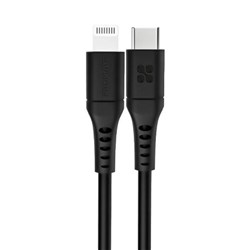 Promate Non-MFi 20W PD USB-C to Lightning Charge and Sync Cable 3m Black