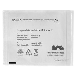 POLLAST!C Ocean Bound Plastic Labelopes Medium 230x150mm, Pack of 100