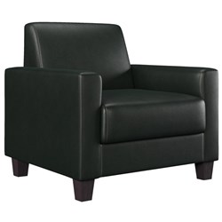 Nursing Sofa Lustrell Charisma Black Vinyl Timber Legs