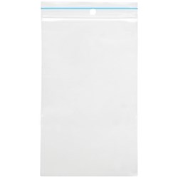 Resealable Plastic Bags 75x130mm 40 Micron Clear, Pack of 100