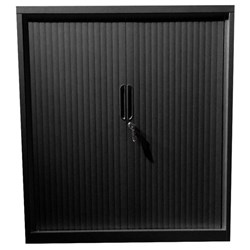Steelco Tambour Door Cabinet 900x1015mm Black