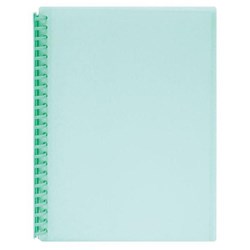 Marbig A4 Refillable Display Book 20 Pocket Pastel Green