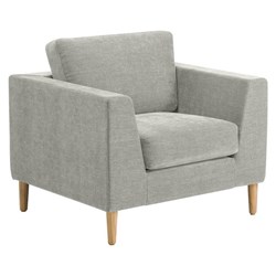 Mackenzie Natural Single Seater Sofa Timber Legs Copeland/Mist