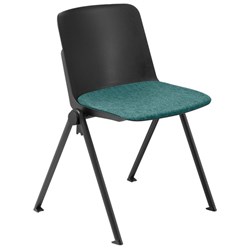 Scout 4 Leg Upholstered Visitors Chair Black/Atlantic