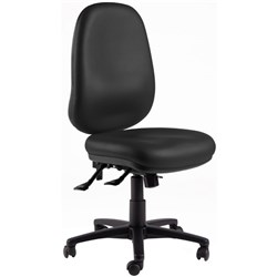 Charlie Extra High-Back Task Chair 3 Lever Black Vinyl
