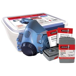 Armour Half Face Mask P2 Particulate Cartridge Mask Kit, Medium