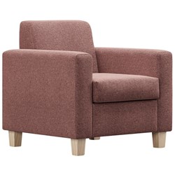 Cosmo Single Seater Sofa Hawthorn Fabric/Rosewood