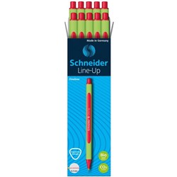 Schneider Line-Up Romantic Red Fineliner Pens 0.4mm Fine Tip, Box of 10