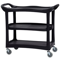 Compass Utility Cart 3 Shelf Black