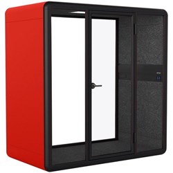 Koplus Kolo Duo Meeting Booth 2200x2250mm Brick Red/Black/Dark Grey