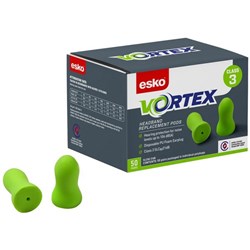Esko Vortex Replacement Headband Earplug Pods, Box of 50 Pairs