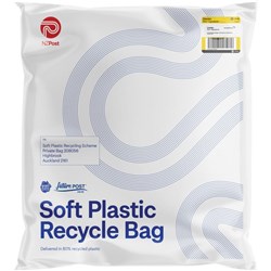 NZ Post Pre-Paid Soft Plastic Recycle Courier Bag 395x435mm White