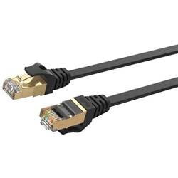Unitek Cat7 SSTP Flat Patch Lead Cable 1m Black