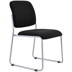 Buro Mario Visitor Chair with Sled Base Black Fabric/Silver (Min. Order Qty 4)