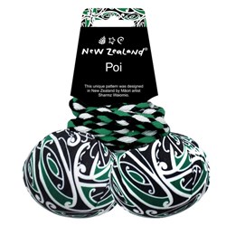 Poi Maori Kotahitanga Green, Set of 2