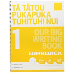 Warwick Our Big Writing Modelling Book 1 Ta Tatou Pukapuka Tuhituhi Nui 25mm Ruled 32 Pages
