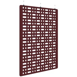 Fiord Acoustic Hanging Screen 1800x2250mm Grid Maroon