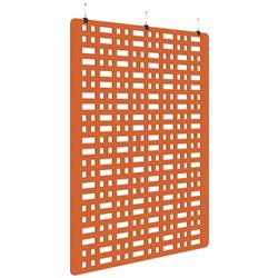 Fiord Acoustic Hanging Screen 1800x2250mm Grid Orange