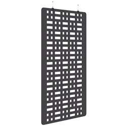 Fiord Acoustic Hanging Screen 1200x2250mm Grid Charcoal Grey