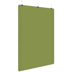 Fiord Acoustic Hanging Screen 1800x2250mm Plain Panel Banana Green