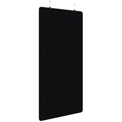 Fiord Acoustic Hanging Screen 1200x2250mm Plain Panel Black